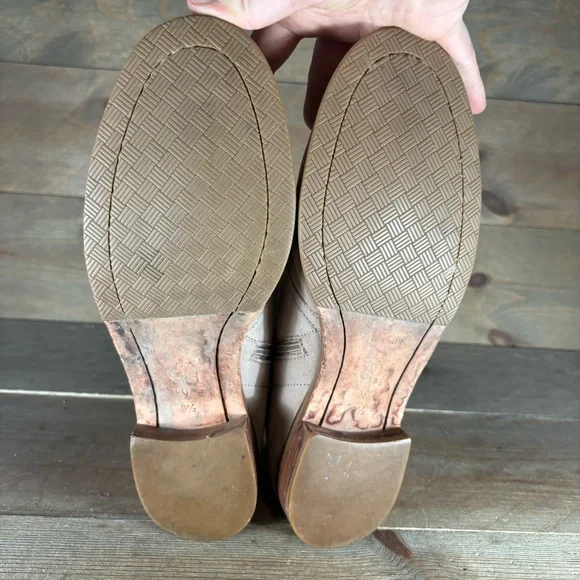 Cole Haan womens size 8.5 shoes brown leather tall lace up boots - Picture 7 of 9